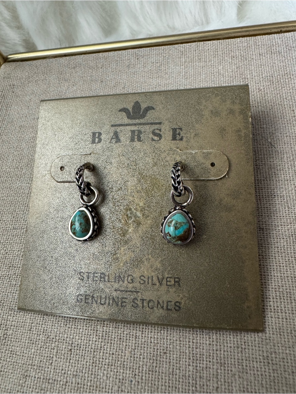 Studio Barse Sterling Silver Turquoise Drop Earrings